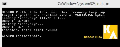 Fastboot flash recovery image not signed or corrupt